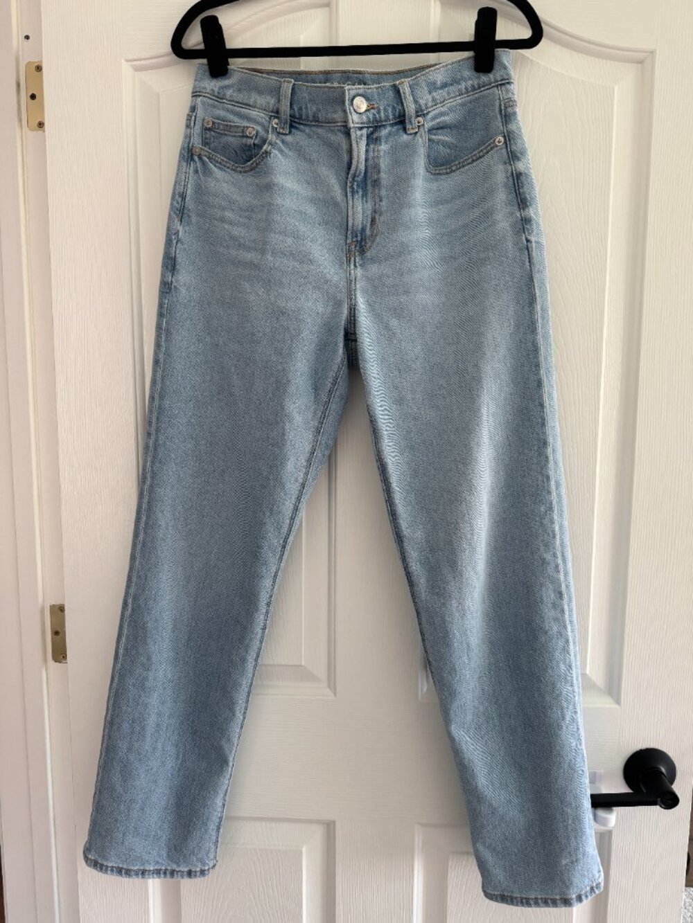 American Eagle AE Stretch Super High-Waisted Straight Jean Women size 6 Regular - Picture 13 of 16